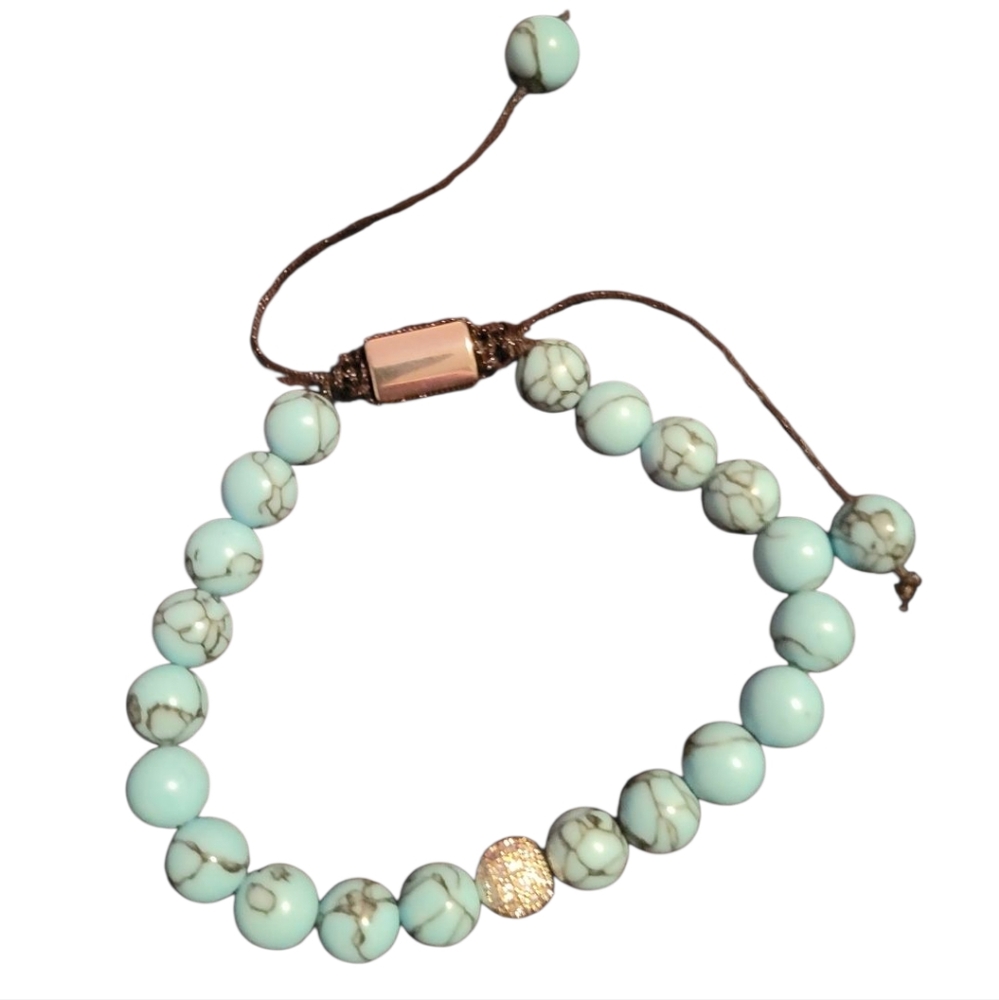 Aura Elegant Adjustable Natural Stone Bracelets-Turquoise